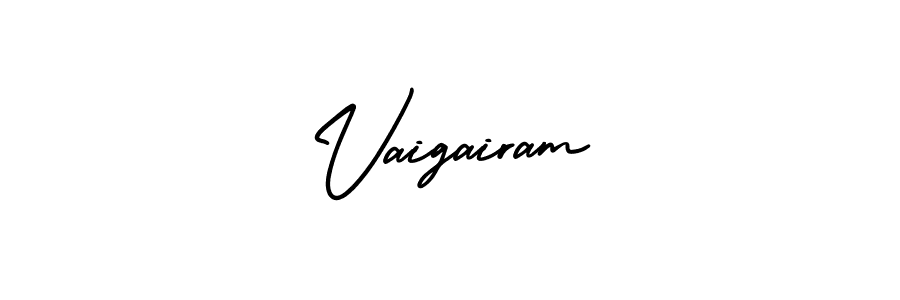 Create a beautiful signature design for name Vaigairam. With this signature (AmerikaSignatureDemo-Regular) fonts, you can make a handwritten signature for free. Vaigairam signature style 3 images and pictures png