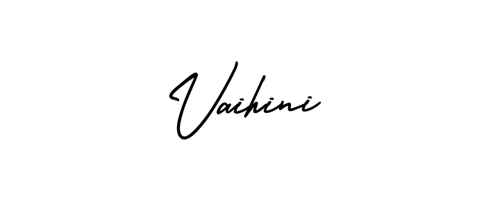 How to make Vaihini name signature. Use AmerikaSignatureDemo-Regular style for creating short signs online. This is the latest handwritten sign. Vaihini signature style 3 images and pictures png