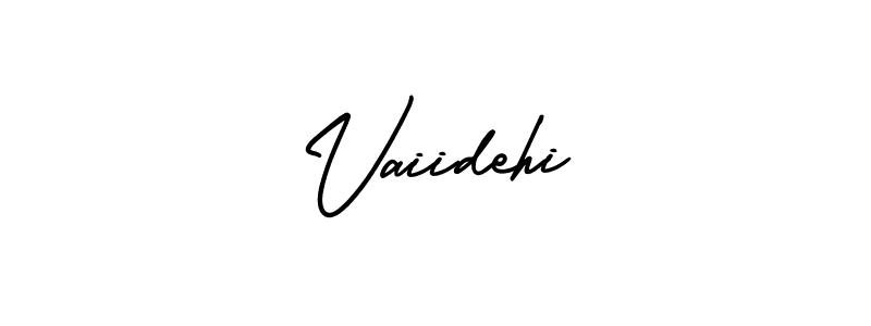 How to make Vaiidehi name signature. Use AmerikaSignatureDemo-Regular style for creating short signs online. This is the latest handwritten sign. Vaiidehi signature style 3 images and pictures png