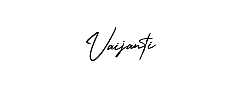 How to make Vaijanti name signature. Use AmerikaSignatureDemo-Regular style for creating short signs online. This is the latest handwritten sign. Vaijanti signature style 3 images and pictures png