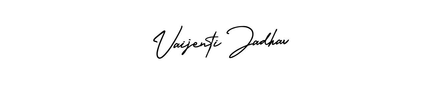How to make Vaijenti Jadhav name signature. Use AmerikaSignatureDemo-Regular style for creating short signs online. This is the latest handwritten sign. Vaijenti Jadhav signature style 3 images and pictures png