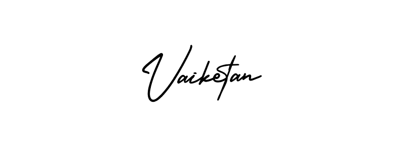 How to make Vaiketan name signature. Use AmerikaSignatureDemo-Regular style for creating short signs online. This is the latest handwritten sign. Vaiketan signature style 3 images and pictures png
