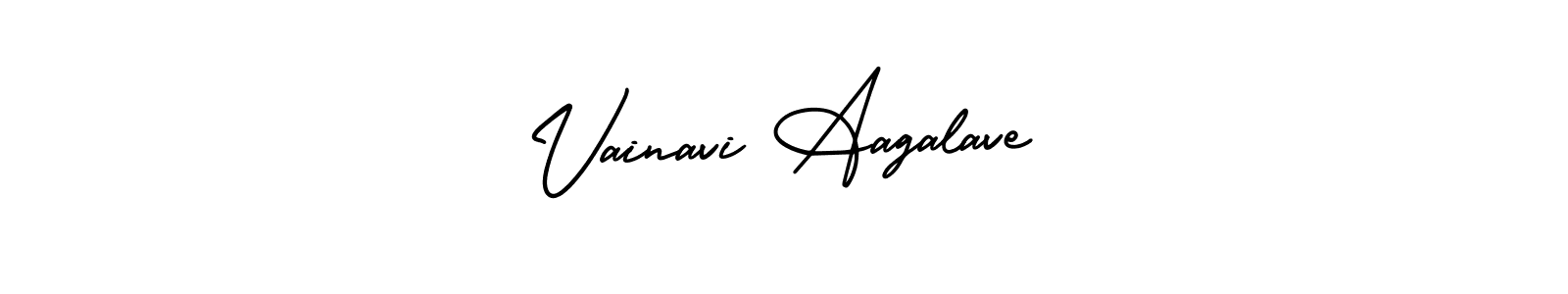 Make a beautiful signature design for name Vainavi Aagalave. With this signature (AmerikaSignatureDemo-Regular) style, you can create a handwritten signature for free. Vainavi Aagalave signature style 3 images and pictures png