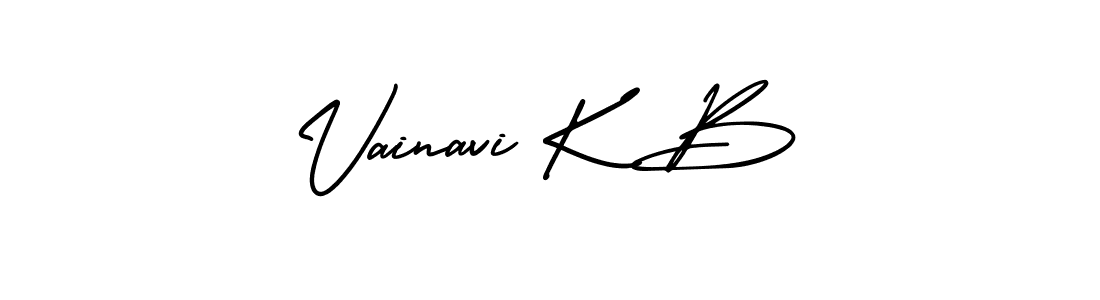 Make a short Vainavi K B signature style. Manage your documents anywhere anytime using AmerikaSignatureDemo-Regular. Create and add eSignatures, submit forms, share and send files easily. Vainavi K B signature style 3 images and pictures png