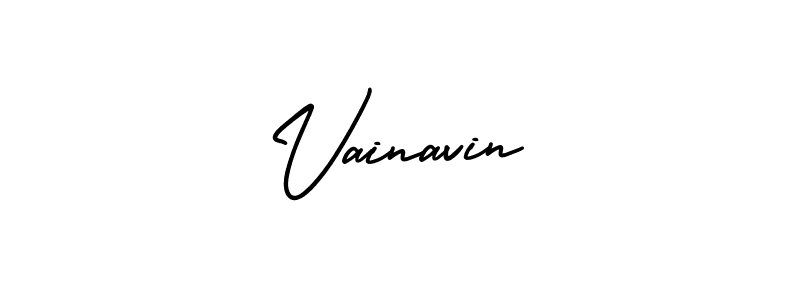 How to Draw Vainavin signature style? AmerikaSignatureDemo-Regular is a latest design signature styles for name Vainavin. Vainavin signature style 3 images and pictures png