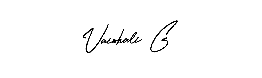Use a signature maker to create a handwritten signature online. With this signature software, you can design (AmerikaSignatureDemo-Regular) your own signature for name Vaishali G. Vaishali G signature style 3 images and pictures png