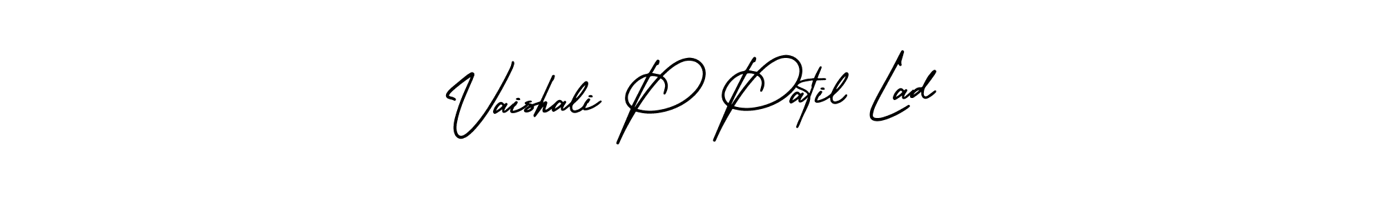 Also You can easily find your signature by using the search form. We will create Vaishali P Patil Lad name handwritten signature images for you free of cost using AmerikaSignatureDemo-Regular sign style. Vaishali P Patil Lad signature style 3 images and pictures png