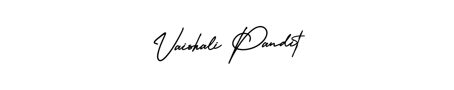 It looks lik you need a new signature style for name Vaishali Pandit. Design unique handwritten (AmerikaSignatureDemo-Regular) signature with our free signature maker in just a few clicks. Vaishali Pandit signature style 3 images and pictures png