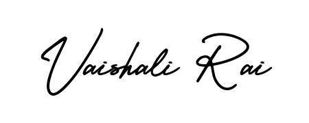 Create a personalized artistic stamp with Vaishali Rai in AmerikaSignatureDemo-Regular font. Perfect for visual artists, designers, and influencers. Vaishali Rai signature style 3 images and pictures png