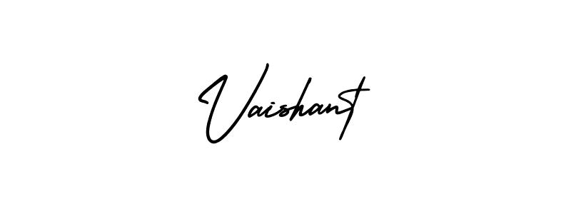 It looks lik you need a new signature style for name Vaishant. Design unique handwritten (AmerikaSignatureDemo-Regular) signature with our free signature maker in just a few clicks. Vaishant signature style 3 images and pictures png