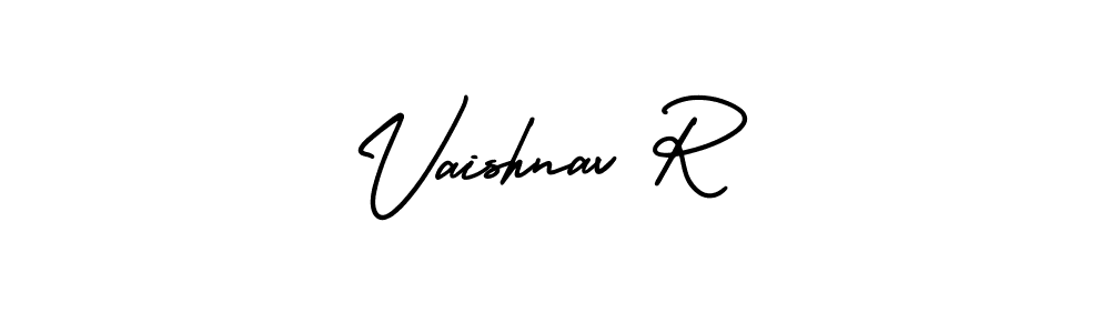 Also we have Vaishnav R name is the best signature style. Create professional handwritten signature collection using AmerikaSignatureDemo-Regular autograph style. Vaishnav R signature style 3 images and pictures png