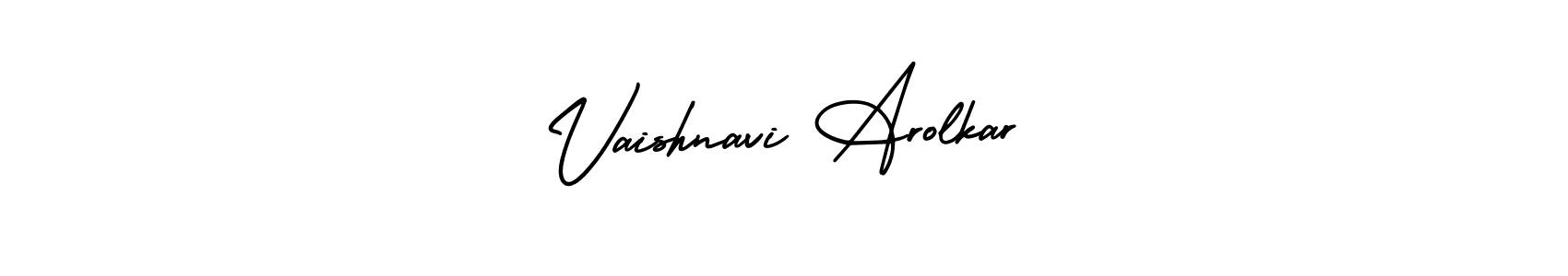 Make a short Vaishnavi Arolkar signature style. Manage your documents anywhere anytime using AmerikaSignatureDemo-Regular. Create and add eSignatures, submit forms, share and send files easily. Vaishnavi Arolkar signature style 3 images and pictures png