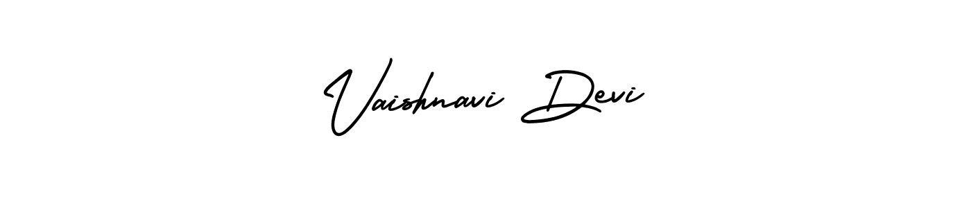 This is the best signature style for the Vaishnavi Devi name. Also you like these signature font (AmerikaSignatureDemo-Regular). Mix name signature. Vaishnavi Devi signature style 3 images and pictures png