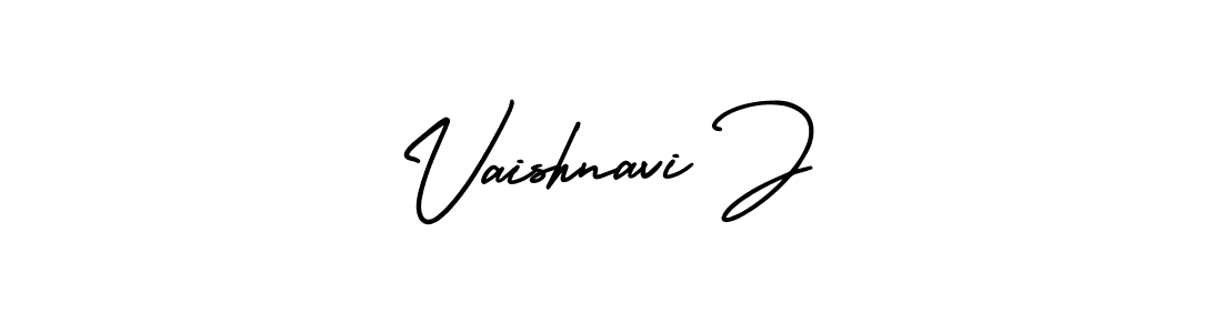 Also we have Vaishnavi J name is the best signature style. Create professional handwritten signature collection using AmerikaSignatureDemo-Regular autograph style. Vaishnavi J signature style 3 images and pictures png