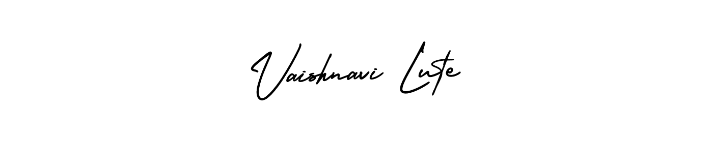 Create a beautiful signature design for name Vaishnavi Lute. With this signature (AmerikaSignatureDemo-Regular) fonts, you can make a handwritten signature for free. Vaishnavi Lute signature style 3 images and pictures png