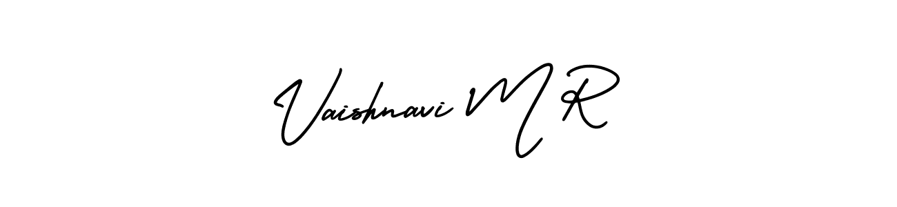 It looks lik you need a new signature style for name Vaishnavi M R. Design unique handwritten (AmerikaSignatureDemo-Regular) signature with our free signature maker in just a few clicks. Vaishnavi M R signature style 3 images and pictures png