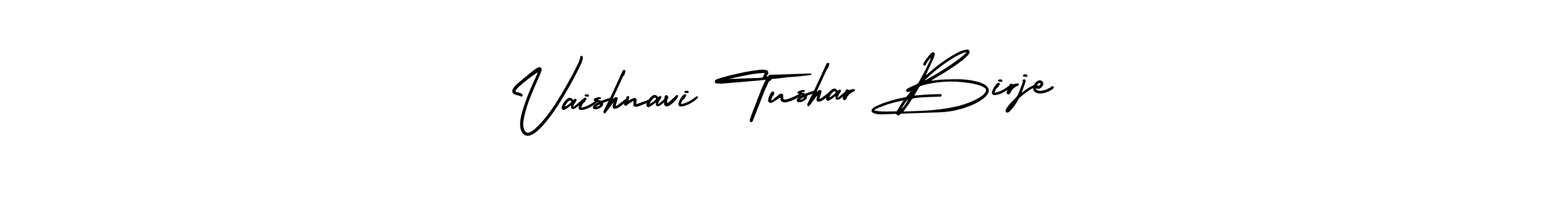 How to make Vaishnavi Tushar Birje signature? AmerikaSignatureDemo-Regular is a professional autograph style. Create handwritten signature for Vaishnavi Tushar Birje name. Vaishnavi Tushar Birje signature style 3 images and pictures png