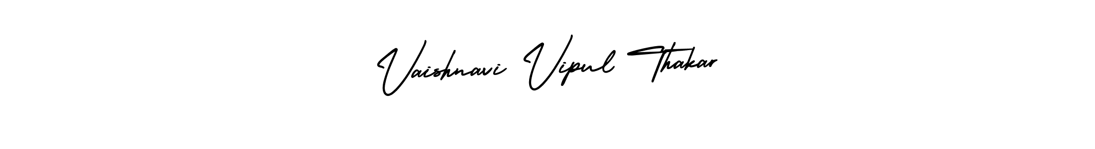 How to Draw Vaishnavi Vipul Thakar signature style? AmerikaSignatureDemo-Regular is a latest design signature styles for name Vaishnavi Vipul Thakar. Vaishnavi Vipul Thakar signature style 3 images and pictures png