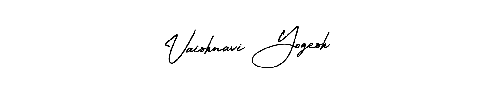 This is the best signature style for the Vaishnavi Yogesh name. Also you like these signature font (AmerikaSignatureDemo-Regular). Mix name signature. Vaishnavi Yogesh signature style 3 images and pictures png