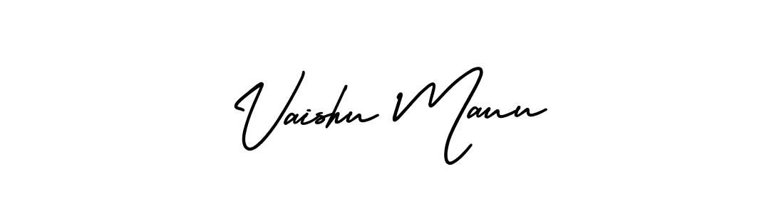 Similarly AmerikaSignatureDemo-Regular is the best handwritten signature design. Signature creator online .You can use it as an online autograph creator for name Vaishu Mauu. Vaishu Mauu signature style 3 images and pictures png