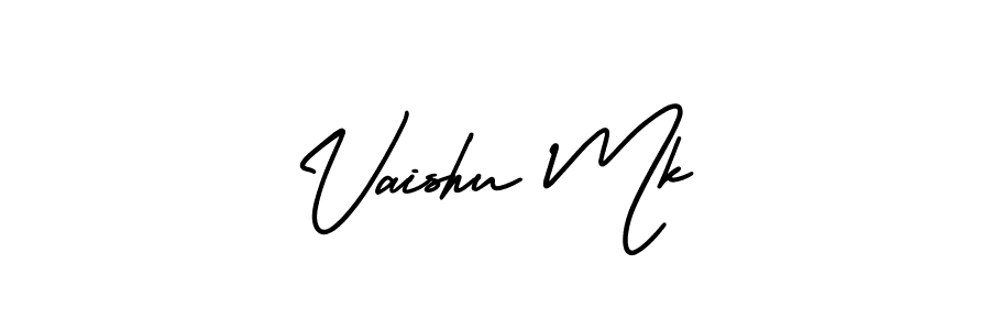 Make a beautiful signature design for name Vaishu Mk. With this signature (AmerikaSignatureDemo-Regular) style, you can create a handwritten signature for free. Vaishu Mk signature style 3 images and pictures png