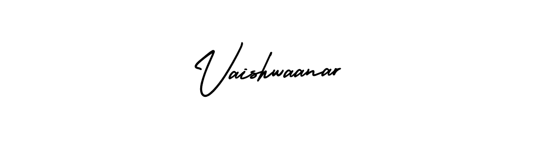 Use a signature maker to create a handwritten signature online. With this signature software, you can design (AmerikaSignatureDemo-Regular) your own signature for name Vaishwaanar. Vaishwaanar signature style 3 images and pictures png