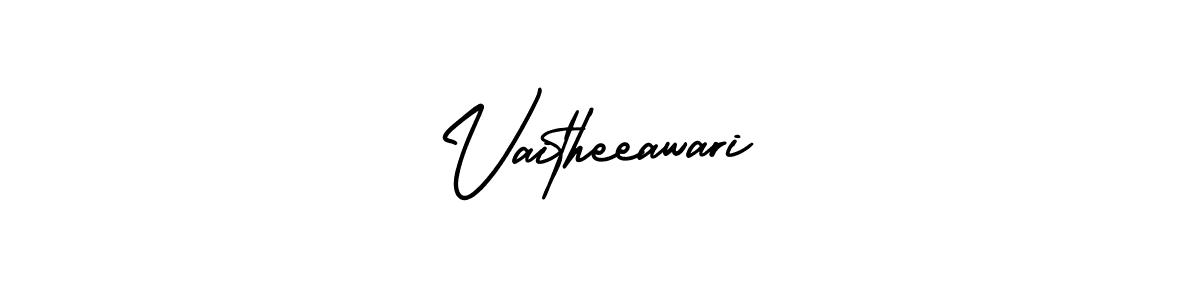 Also You can easily find your signature by using the search form. We will create Vaitheeawari name handwritten signature images for you free of cost using AmerikaSignatureDemo-Regular sign style. Vaitheeawari signature style 3 images and pictures png