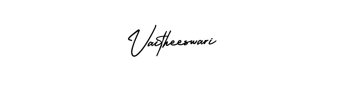 Also You can easily find your signature by using the search form. We will create Vaitheeswari name handwritten signature images for you free of cost using AmerikaSignatureDemo-Regular sign style. Vaitheeswari signature style 3 images and pictures png