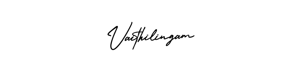Design your own signature with our free online signature maker. With this signature software, you can create a handwritten (AmerikaSignatureDemo-Regular) signature for name Vaithilingam. Vaithilingam signature style 3 images and pictures png