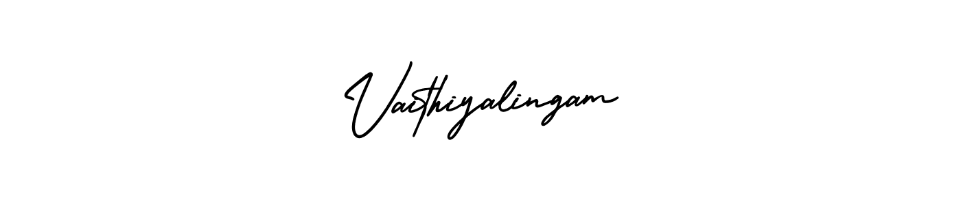This is the best signature style for the Vaithiyalingam name. Also you like these signature font (AmerikaSignatureDemo-Regular). Mix name signature. Vaithiyalingam signature style 3 images and pictures png