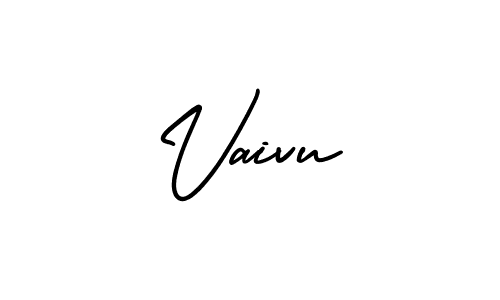 You should practise on your own different ways (AmerikaSignatureDemo-Regular) to write your name (Vaivu) in signature. don't let someone else do it for you. Vaivu signature style 3 images and pictures png