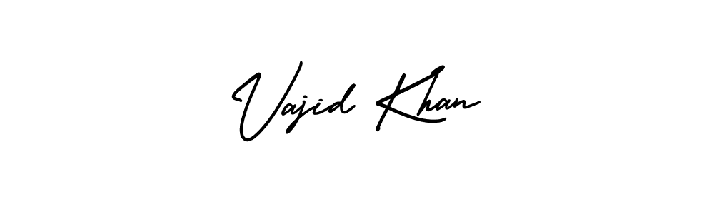 Make a beautiful signature design for name Vajid Khan. With this signature (AmerikaSignatureDemo-Regular) style, you can create a handwritten signature for free. Vajid Khan signature style 3 images and pictures png