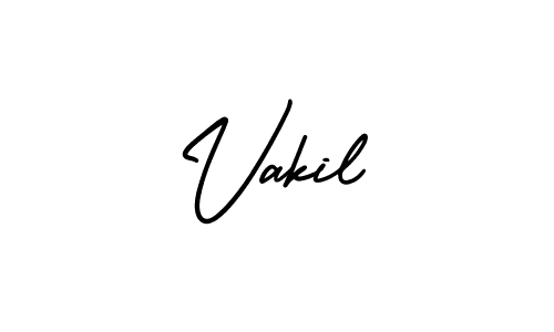 Similarly AmerikaSignatureDemo-Regular is the best handwritten signature design. Signature creator online .You can use it as an online autograph creator for name Vakil. Vakil signature style 3 images and pictures png