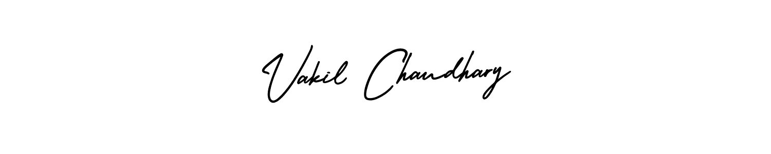 Design your own signature with our free online signature maker. With this signature software, you can create a handwritten (AmerikaSignatureDemo-Regular) signature for name Vakil Chaudhary. Vakil Chaudhary signature style 3 images and pictures png