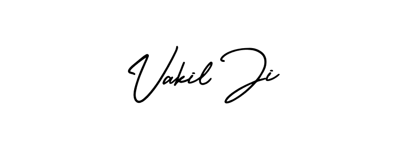 How to Draw Vakil Ji signature style? AmerikaSignatureDemo-Regular is a latest design signature styles for name Vakil Ji. Vakil Ji signature style 3 images and pictures png