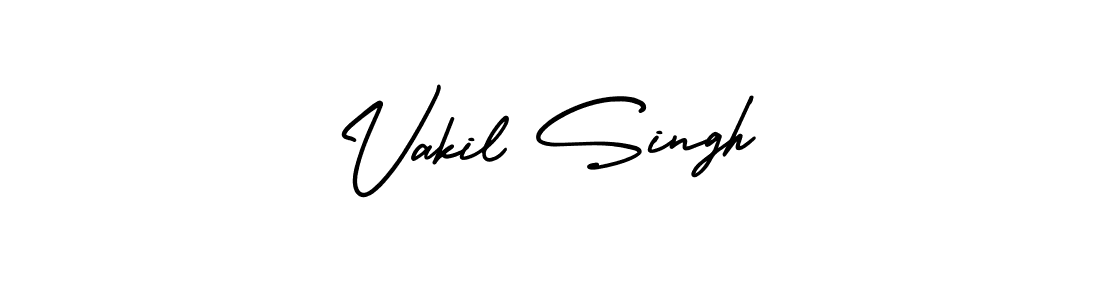 Create a beautiful signature design for name Vakil Singh. With this signature (AmerikaSignatureDemo-Regular) fonts, you can make a handwritten signature for free. Vakil Singh signature style 3 images and pictures png