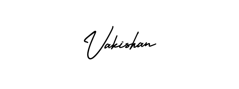 Vakishan stylish signature style. Best Handwritten Sign (AmerikaSignatureDemo-Regular) for my name. Handwritten Signature Collection Ideas for my name Vakishan. Vakishan signature style 3 images and pictures png