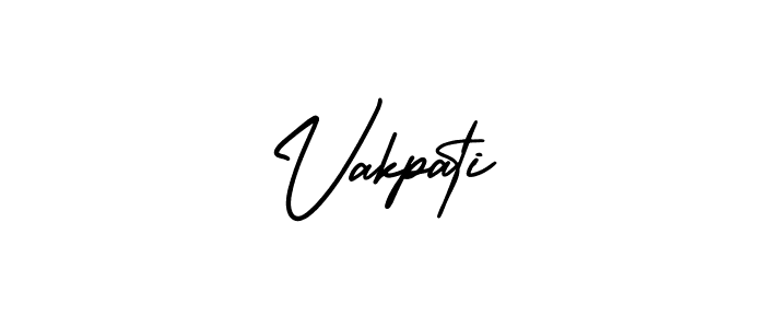The best way (AmerikaSignatureDemo-Regular) to make a short signature is to pick only two or three words in your name. The name Vakpati include a total of six letters. For converting this name. Vakpati signature style 3 images and pictures png