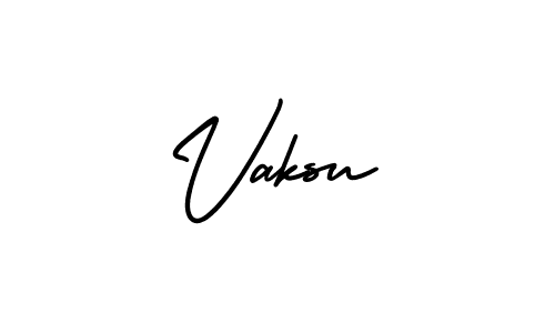 It looks lik you need a new signature style for name Vaksu. Design unique handwritten (AmerikaSignatureDemo-Regular) signature with our free signature maker in just a few clicks. Vaksu signature style 3 images and pictures png