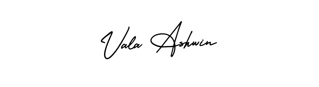 The best way (AmerikaSignatureDemo-Regular) to make a short signature is to pick only two or three words in your name. The name Vala Ashwin include a total of six letters. For converting this name. Vala Ashwin signature style 3 images and pictures png