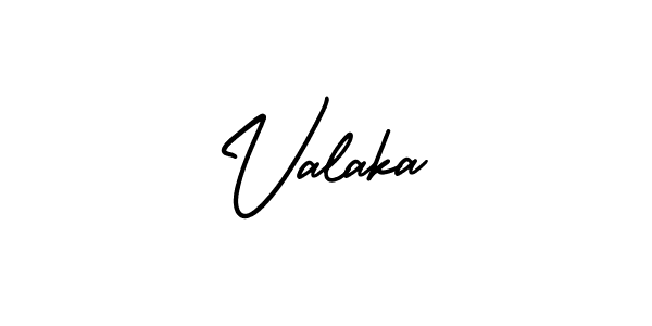 The best way (AmerikaSignatureDemo-Regular) to make a short signature is to pick only two or three words in your name. The name Valaka include a total of six letters. For converting this name. Valaka signature style 3 images and pictures png