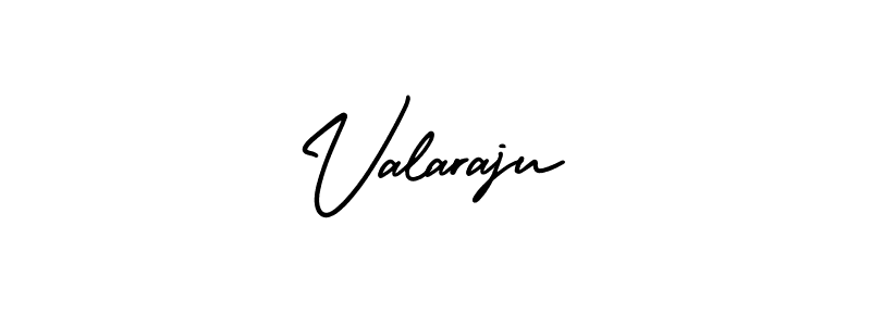 How to make Valaraju name signature. Use AmerikaSignatureDemo-Regular style for creating short signs online. This is the latest handwritten sign. Valaraju signature style 3 images and pictures png