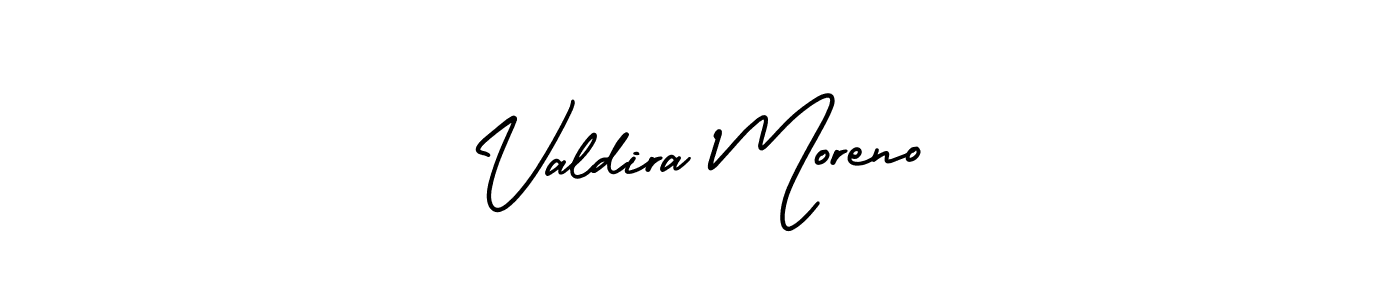 How to Draw Valdira Moreno signature style? AmerikaSignatureDemo-Regular is a latest design signature styles for name Valdira Moreno. Valdira Moreno signature style 3 images and pictures png