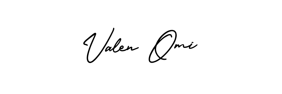 Make a beautiful signature design for name Valen Omi. With this signature (AmerikaSignatureDemo-Regular) style, you can create a handwritten signature for free. Valen Omi signature style 3 images and pictures png