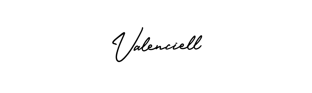 Design your own signature with our free online signature maker. With this signature software, you can create a handwritten (AmerikaSignatureDemo-Regular) signature for name Valenciell. Valenciell signature style 3 images and pictures png
