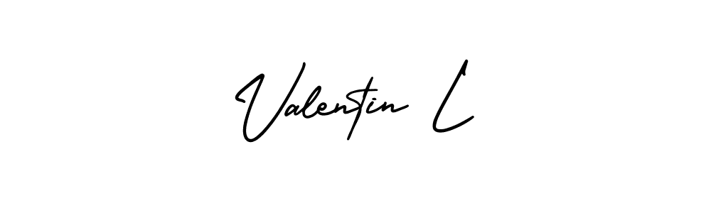 How to make Valentin L signature? AmerikaSignatureDemo-Regular is a professional autograph style. Create handwritten signature for Valentin L name. Valentin L signature style 3 images and pictures png