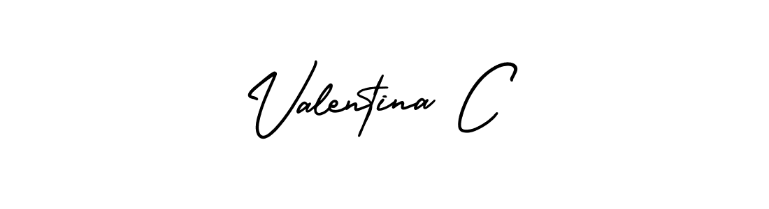 How to make Valentina C name signature. Use AmerikaSignatureDemo-Regular style for creating short signs online. This is the latest handwritten sign. Valentina C signature style 3 images and pictures png