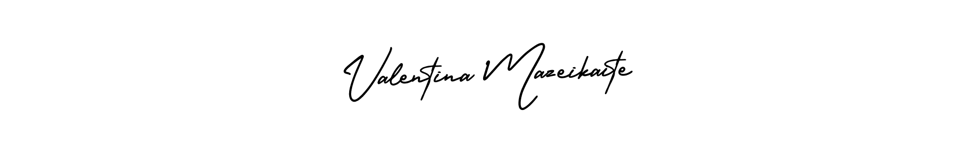 Similarly AmerikaSignatureDemo-Regular is the best handwritten signature design. Signature creator online .You can use it as an online autograph creator for name Valentina Mazeikaite. Valentina Mazeikaite signature style 3 images and pictures png