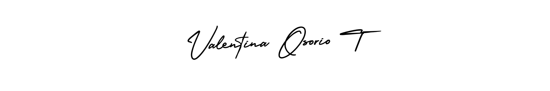 It looks lik you need a new signature style for name Valentina Osorio T. Design unique handwritten (AmerikaSignatureDemo-Regular) signature with our free signature maker in just a few clicks. Valentina Osorio T signature style 3 images and pictures png
