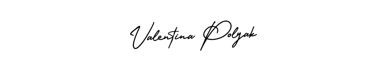 The best way (AmerikaSignatureDemo-Regular) to make a short signature is to pick only two or three words in your name. The name Valentina Polyak include a total of six letters. For converting this name. Valentina Polyak signature style 3 images and pictures png